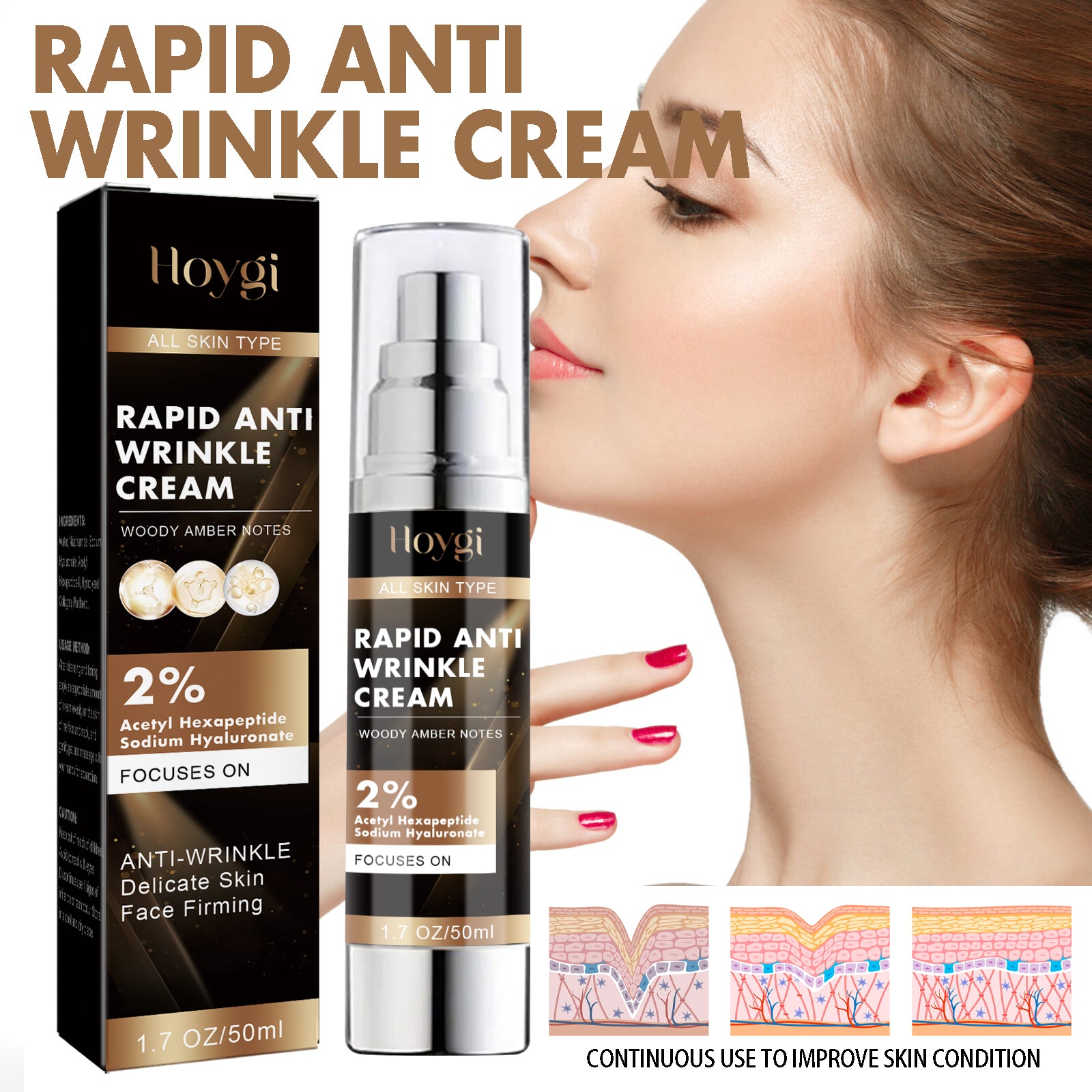 Hoygi Anti-Aging Face Cream | Firming & Brightening Wrinkle Repair