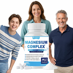 Magnesium Complex Supplement - Glycinate, Citrate, Malate & Oxide for Bone, Muscle & Digestive Health (60 Vegan Capsules)