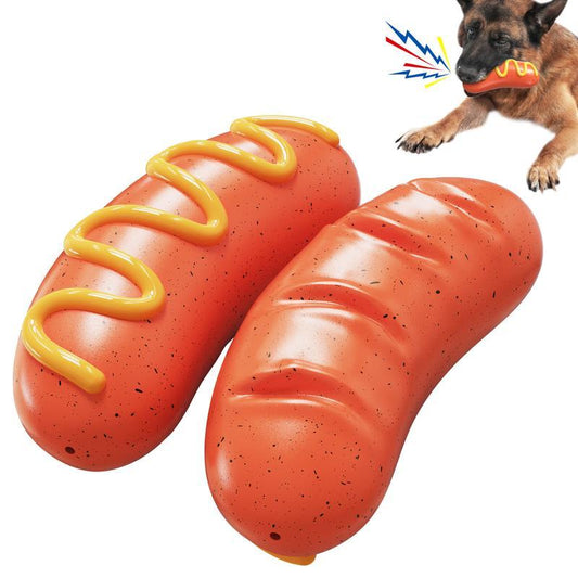 Indestructible Tough Rubber Chew Toy | Heavy-Duty Bone for Aggressive Chewers