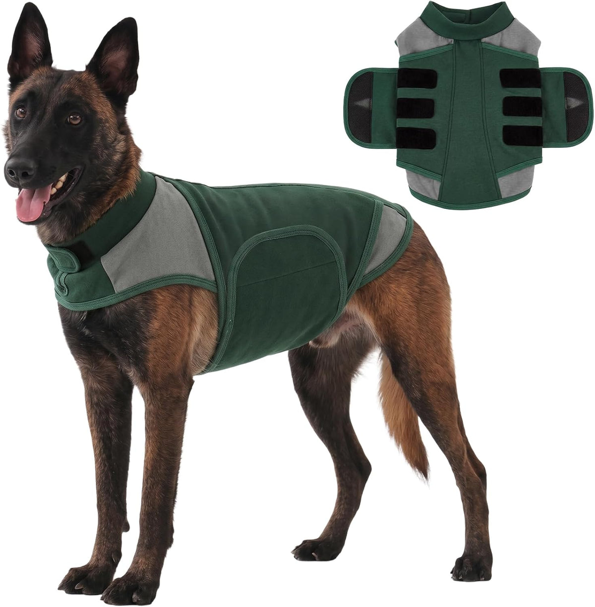 2-in-1 Dog Anxiety Calming Vest & Warm Winter Fleece Jacket