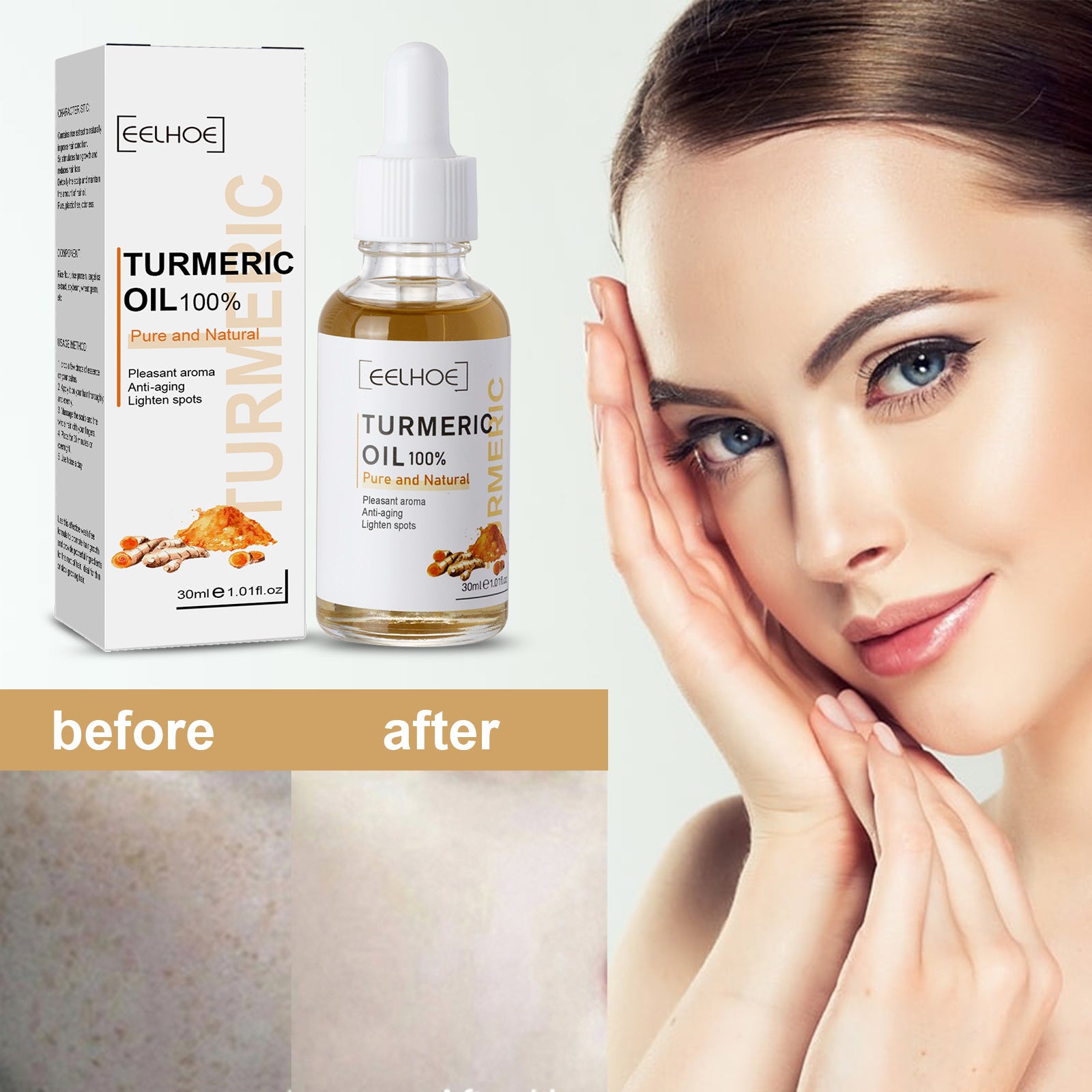 Eelhoe Turmeric Dark Spot Corrector Serum | Brightening & Repairing Face Oil