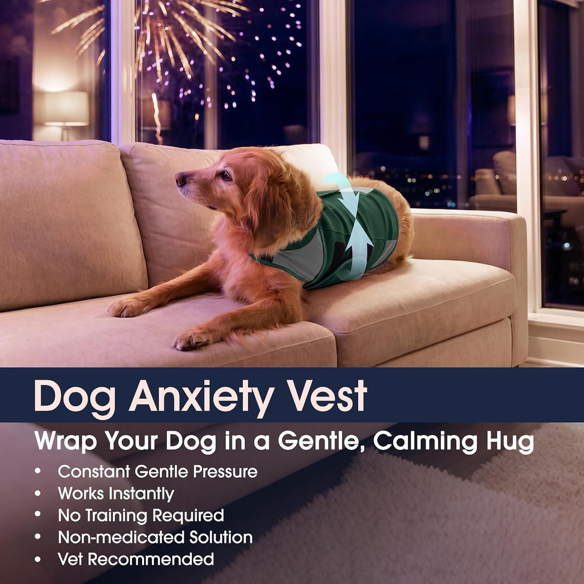 2-in-1 Dog Anxiety Calming Vest & Warm Winter Fleece Jacket